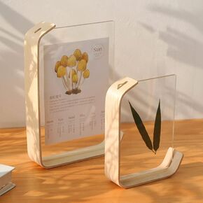 1PC 4x6 inch Acrylic Wooden Photo Frame, Herbarium Display Frame Calendar DIY Frame, Photo Frames For Wedding Party Picture Frame Photo Decor, Aesthetic Room Decor, Home Decor (Birch Wood) in Saudi Arabia