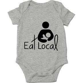 AW Fashions Eat Local - بدلة أطفال لطيفة ومبتكرة ومضحكة للرضع من قطعة واحدة in Saudi Arabia