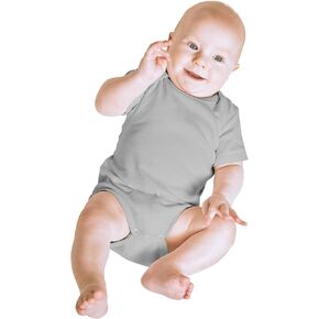 SDN CUSTOM Polyester Blank Unisex Bodysuit for Sublimation, With Short Sleeves & Snap Closure, (5 Pack)