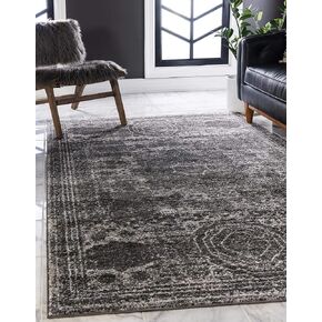 Rugs.com Dover Collection Rug – 5 Ft Round Yellow Low-Pile Rug Perfect for Kitchens, Dining Rooms