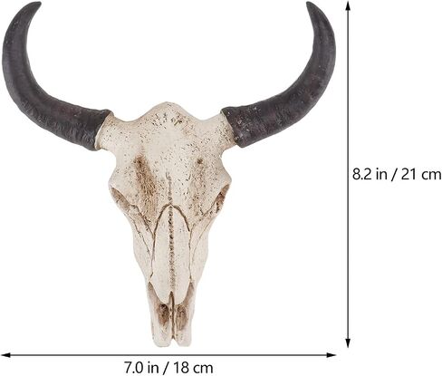 Longhorn Horns Skull Cow Skull Wall Hanging Halloween Animal Skull Wall Hanging Skull Wall Sculpture Faux Longhorn Wall Hanging Skull Resin Bull Horn Figurines Ornaments in Saudi Arabia