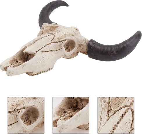 Longhorn Horns Skull Cow Skull Wall Hanging Halloween Animal Skull Wall Hanging Skull Wall Sculpture Faux Longhorn Wall Hanging Skull Resin Bull Horn Figurines Ornaments in Saudi Arabia