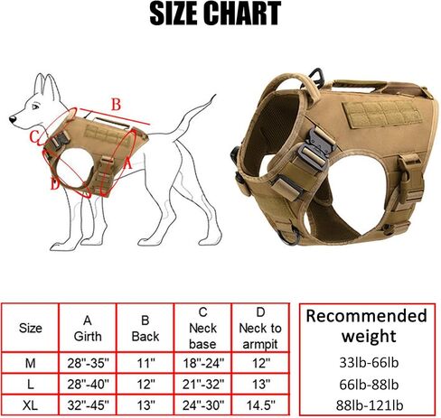 Tactical Dog Backpack Harness for Large Breed Original Design Metal Buckle Vest with Side Bags Pouches for Service Working Training (Khaki (with 2 Pouches), L) in Saudi Arabia