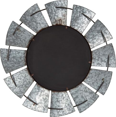 Kate and Laurel Millbrook Windmill Metal Wall Mirro, 32" Diameter, Silver in Saudi Arabia