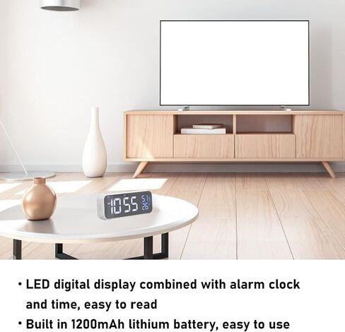 V بيست لايف ساعة منبه رقمية، ساعة بجانب السرير مع شاشة LED خلفية، صوت قابل للتعديل، غفوة 5 دقائق، 12/24 ساعة، فهرنهايت/درجة مئوية، منفذ USB، للطلاب والكبار والمكتب وغرفة النوم in Saudi Arabia