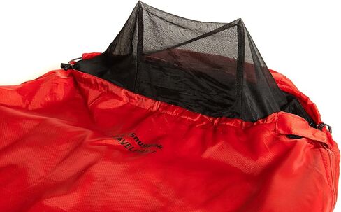 Snugpak Travelpak 1 Sleeping Bag with Mosquito Net, 45 Degree, Left Hand Zip, Flame Red in Kuwait