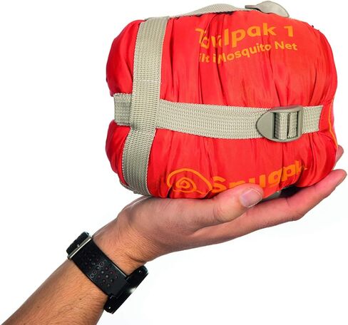 Snugpak Travelpak 1 Sleeping Bag with Mosquito Net, 45 Degree, Left Hand Zip, Flame Red in Kuwait