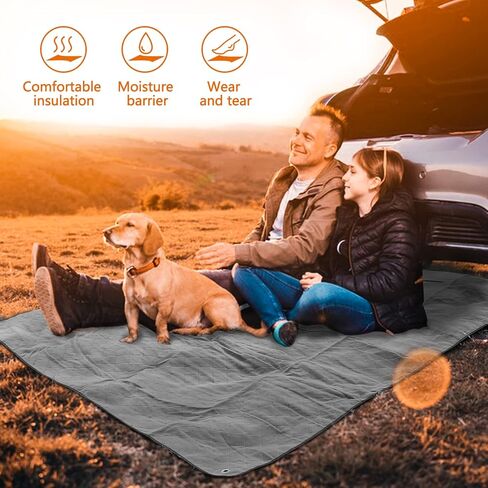 Waterproof Outdoor Blankets for Sports Events,Picnic,Camping Hiking and Travel(Navy&Grey) in Kuwait