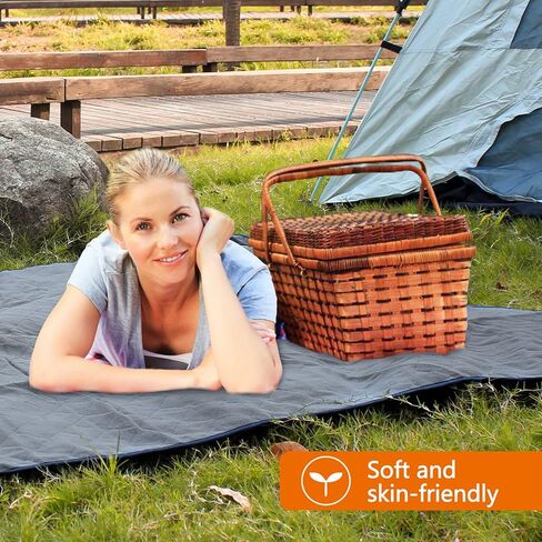 Waterproof Outdoor Blankets for Sports Events,Picnic,Camping Hiking and Travel(Navy&Grey) in Kuwait