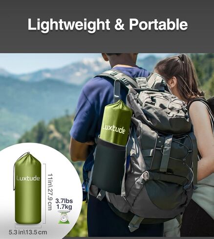 وسادة نوم فاخرة للتخييم، مرتبة تخييم سميكة 4 بوصات، وسادة نوم مزدوجة لشخصين، مرتبة تخييم كوين قابلة للنفخ مع مضخة قدم، حصيرة هوائية للبالغين - حقيبة الظهر/السفر بالسيارة/المشي لمسافات طويلة in Kuwait