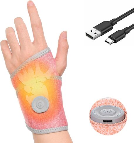 فانوير لفافة معصم حرارية لتخفيف الام التهاب المفاصل، وسادة تدفئة كهربائية للمعصم للنفق الرسغي والتهاب الاوتار والمعصم وآلام المفاصل وتسخين سريع 10 ثوان لليد اليسرى واليمنى in Kuwait