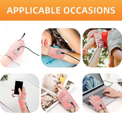 فانوير لفافة معصم حرارية لتخفيف الام التهاب المفاصل، وسادة تدفئة كهربائية للمعصم للنفق الرسغي والتهاب الاوتار والمعصم وآلام المفاصل وتسخين سريع 10 ثوان لليد اليسرى واليمنى in Kuwait