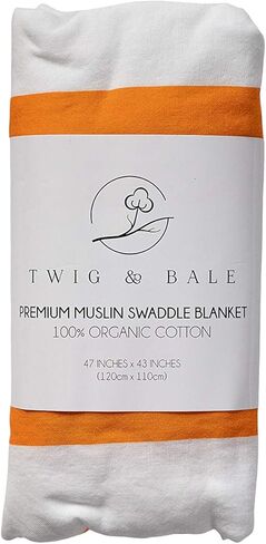 TWIG & BALE Knoxville Tennessee Baby Blanket Organic Cotton Muslin Swaddle Blanket - 47" x 43" - Fans of Tennessee Baby Gift for Boys Girls UT Vols Receiving Blankets in Kuwait