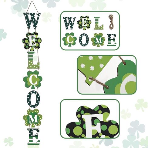 St. Patrick's Day Party Hanging Decoration Irish Decor Welcome Hanging Vertical Signs for Doors, Walls and Indoor Decoration in Saudi Arabia