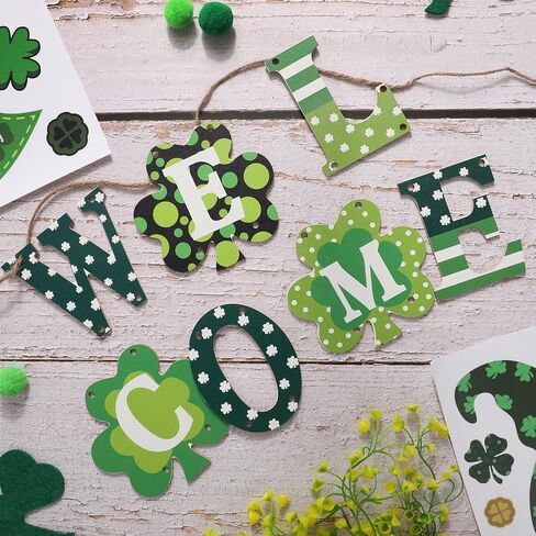 St. Patrick's Day Party Hanging Decoration Irish Decor Welcome Hanging Vertical Signs for Doors, Walls and Indoor Decoration in Saudi Arabia
