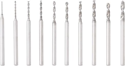 10 قطع من BARFLE، قطع نهاية معطف أزرق نانو، لقم توجيه CNC 1/8 بوصة، مجموعة 0.8-3 مم (مجموعة B 10 قطع (0.5 مم - 2.3 مم)) in Kuwait