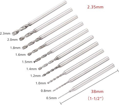 10 قطع من BARFLE، قطع نهاية معطف أزرق نانو، لقم توجيه CNC 1/8 بوصة، مجموعة 0.8-3 مم (مجموعة B 10 قطع (0.5 مم - 2.3 مم)) in Kuwait