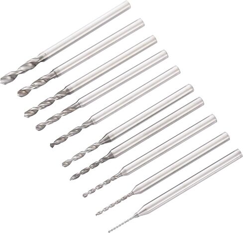 10 قطع من BARFLE، قطع نهاية معطف أزرق نانو، لقم توجيه CNC 1/8 بوصة، مجموعة 0.8-3 مم (مجموعة B 10 قطع (0.5 مم - 2.3 مم)) in Kuwait