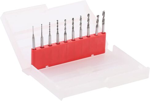 10 قطع من BARFLE، قطع نهاية معطف أزرق نانو، لقم توجيه CNC 1/8 بوصة، مجموعة 0.8-3 مم (مجموعة B 10 قطع (0.5 مم - 2.3 مم)) in Kuwait