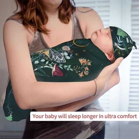 بطانية نوم ليلية فطر لحديثي الولادة مع قبعة صغيرة للرضع لف بطانية in Kuwait