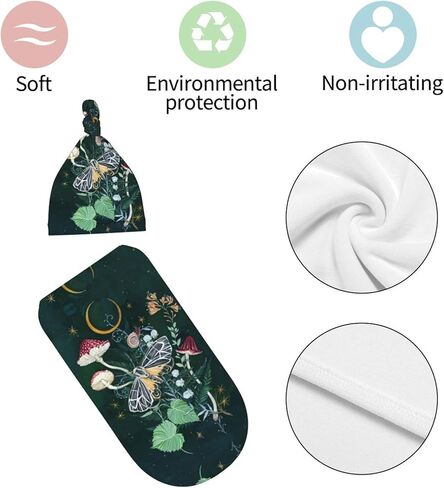 بطانية نوم ليلية فطر لحديثي الولادة مع قبعة صغيرة للرضع لف بطانية in Kuwait