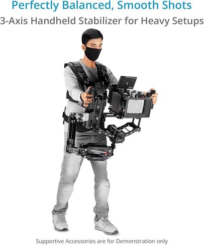 FLYCAM Equator 3-Axis مثبت أفقي محمول باليد. لحوامل C، وسترة الذراع Vista-II، ومنصات التدفق. حمولة تصل إلى 35 كجم / 77 رطلاً in Kuwait