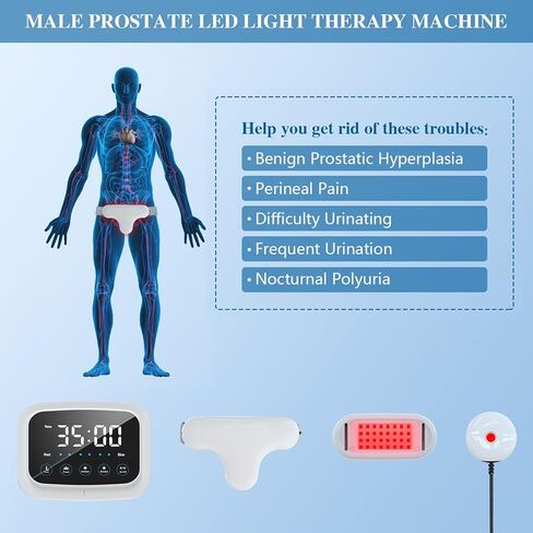 KTS Prostate Therapy Device for Men,Red Light Reduce Prostate Discomfort and Inflammation,Help Repair Men Body Function,Treatment on Urgent and Frequent Urination Home Use in Kuwait