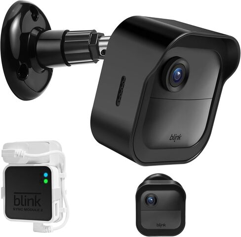 حامل كاميرا Blink خارجي للجيل الرابع من Blink Outdoor، حزمة واحدة من غطاء الحماية المقاوم للطقس وحامل جداري قابل للتعديل 360 درجة مع وحدة مزامنة Blink 2 Mount (كاميرا Blink غير متضمنة) in Kuwait