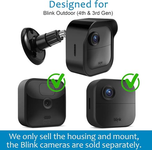 حامل كاميرا Blink خارجي للجيل الرابع من Blink Outdoor، حزمة واحدة من غطاء الحماية المقاوم للطقس وحامل جداري قابل للتعديل 360 درجة مع وحدة مزامنة Blink 2 Mount (كاميرا Blink غير متضمنة) in Kuwait
