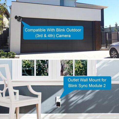 حامل كاميرا Blink خارجي للجيل الرابع من Blink Outdoor، حزمة واحدة من غطاء الحماية المقاوم للطقس وحامل جداري قابل للتعديل 360 درجة مع وحدة مزامنة Blink 2 Mount (كاميرا Blink غير متضمنة) in Kuwait