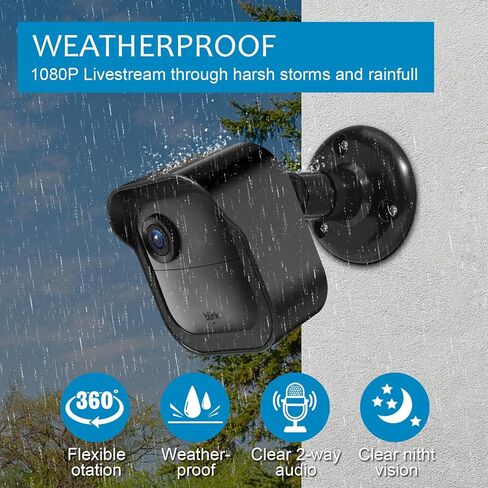 حامل كاميرا Blink خارجي للجيل الرابع من Blink Outdoor، حزمة واحدة من غطاء الحماية المقاوم للطقس وحامل جداري قابل للتعديل 360 درجة مع وحدة مزامنة Blink 2 Mount (كاميرا Blink غير متضمنة) in Kuwait