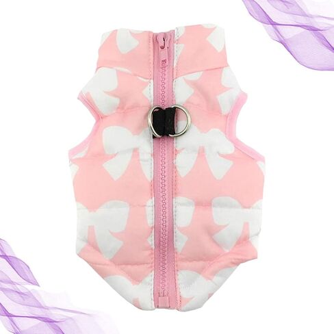 Ipetboom 1pc Winter Dog Vest Coat Dog Waterproof Pet Dog Winter Vest Dog Warm Pet Coat Pet Clothes Dog Winter Jacket Dog Pet Supplies for Dog Pet Size S Pink in Saudi Arabia