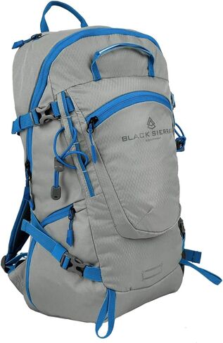 بلاك سييرا للمعدات شنطة ظهر خفيفة الوزن 25 لتر للمشي لمسافات طويلة والتخييم، مقاومة للماء مع احزمة كتف مبطنة ولوحة خلفية جيدة التهوية للراحة والدعم in Kuwait