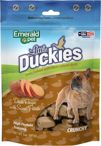 إميرالد بت ليتل دوكيز حلوى البط المشوي الطبيعية المقرمشة، صنع في الولايات المتحدة الأمريكية، بني، 5 أونصة (00426-LS) in Kuwait