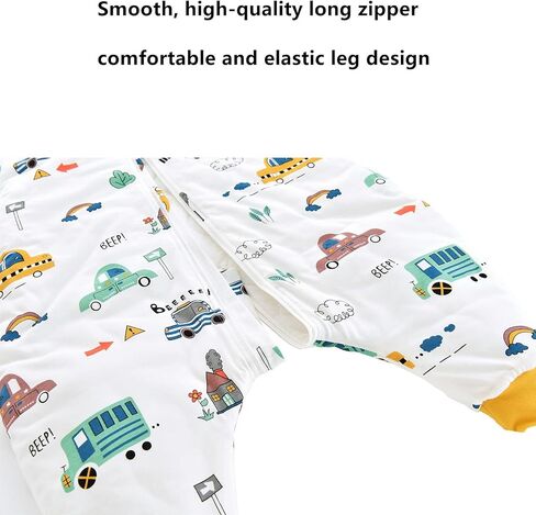 Chilsuessy Baby Sleeping Sack with Legs Toddler and Early Walker Baby Wearable Blanket 100% Cotton Sleeping Bag with feet for Boys and Girls, Forest Animals/2.5 Tog, 70cm/6 Month-1 T in Kuwait