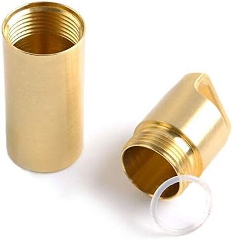 Waterproof Pill Box BE-TOOL 1Pcs Small Pocket Pill Container Metal Portable Travel Pill Holder for Keychain Pill Fob Gold Small in Saudi Arabia