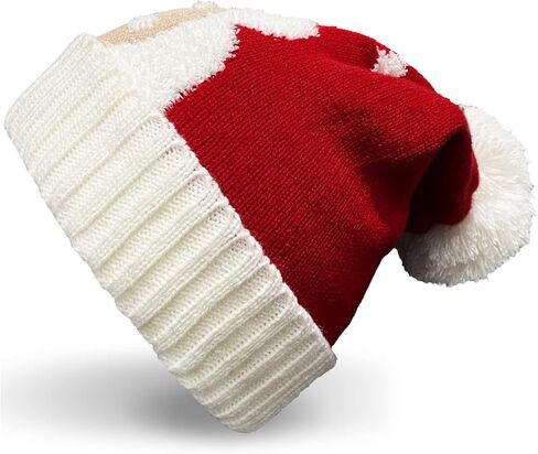 Asikkon Christmas Elf Knitted Hat for Baby Xmas Baby Beanie Knit Hat Cute Santa Winter Warm Hat for Boys Girls Gifts in Kuwait