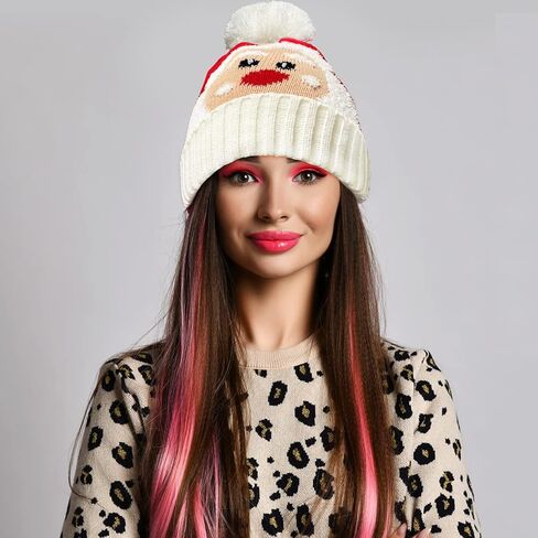 Asikkon Christmas Elf Knitted Hat for Baby Xmas Baby Beanie Knit Hat Cute Santa Winter Warm Hat for Boys Girls Gifts in Kuwait