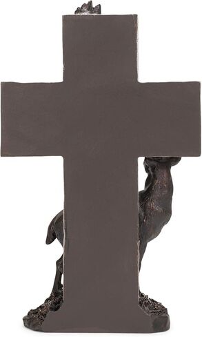 Napco Deer Cross Bronze Tone and Ivory 12.5 Inches Polyresin Sentimental Memorial Plaque in Kuwait