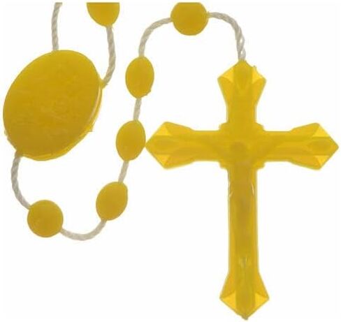 مسبحة صفراء مقاس 17 بوصة من النايلون، مستوردة من إيطاليا - مجموعة 25 مسبحة in Kuwait