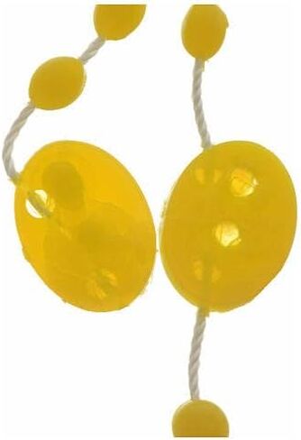 مسبحة صفراء مقاس 17 بوصة من النايلون، مستوردة من إيطاليا - مجموعة 25 مسبحة in Kuwait