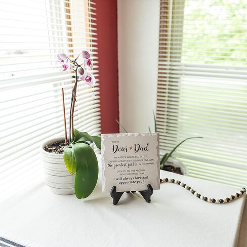 هدايا مسيحية من HOME SMILE للنساء/الرجال في عيد الشكر وعيد الميلاد، لوحة سيراميك هدايا دينية مع آية من الكتاب المقدس وصلاة - علامات سعيدة تسبح الله., 6"×6" in Kuwait