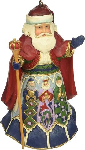 Jim Shore Heartwood Creek Spanish Santa Stone Resin Hanging Ornament, 4.5"for Christmas in Saudi Arabia