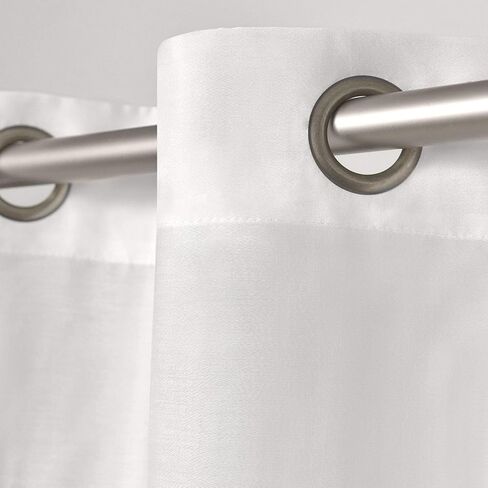 Exclusive Home Wilshire Burnout Sheer Grommet Top Curtain Panel Pair, 54"x84", Winter White in Saudi Arabia