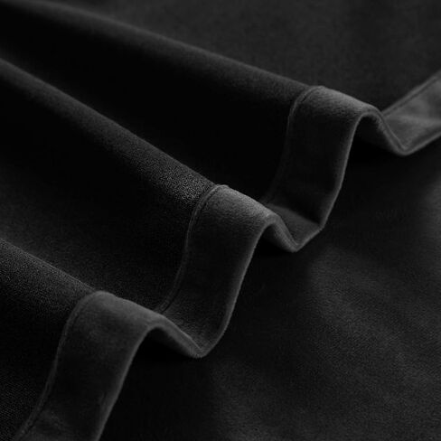 LOYOLADY Black Velvet Curtains 102 inches Long 2 Panels Set Bedroom Darkening Curtains Thermal Insulated Curtains for Living Room 52" W x 102" L in Kuwait
