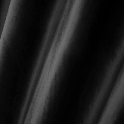 LOYOLADY Black Velvet Curtains 102 inches Long 2 Panels Set Bedroom Darkening Curtains Thermal Insulated Curtains for Living Room 52" W x 102" L in Kuwait