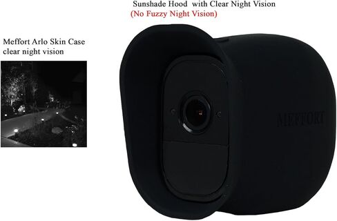 غطاء حماية من السيليكون مع تصميم مزدوج الطبقات لمظلة الشمس، شفاف (ليس غامضًا) مع حامل جداري معدني آمن قابل للتعديل متوافق مع Arlo Pro وArlo Pro 2 (3 مجموعات، أسود) in Kuwait