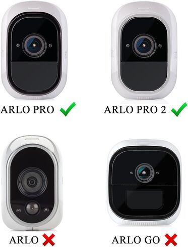 غطاء حماية من السيليكون مع تصميم مزدوج الطبقات لمظلة الشمس، شفاف (ليس غامضًا) مع حامل جداري معدني آمن قابل للتعديل متوافق مع Arlo Pro وArlo Pro 2 (3 مجموعات، أسود) in Kuwait