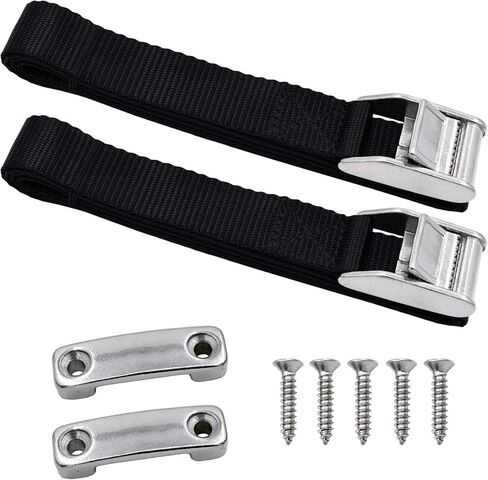YYST Cooler Tie-Down Kit Strap Improved Cooler Straps Compatible with Yeti RTIC Igloo Coleman Coolers W SS 316 Buckle and 316 Deck Loop to Keep Your Cooler Secured - No Cooler – Type B (2) in Saudi Arabia