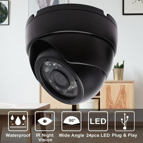 CODSOK USB Camera Day Night Vision Indoor&Outdoor CCTV USB Dome Housing Waterproof Camera for House and Pc Industrial Security CCTV Camera for Baby Monitor Pets Monitor Home Security in Kuwait